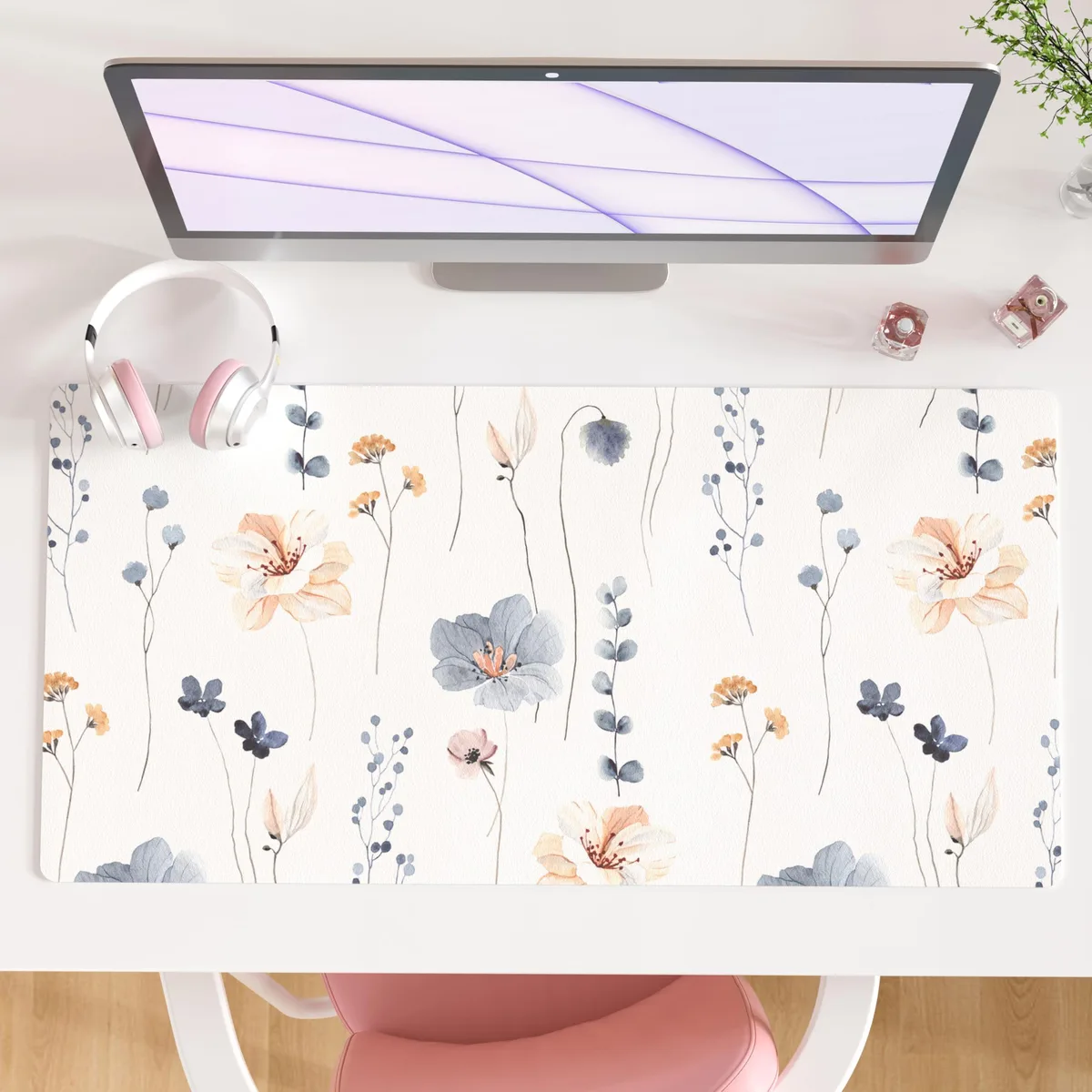 KEHIPI KEHIPI DP-5717-PDP-1 mouse pad 31.5" x 15.7" Watercolor Flowers — product photo