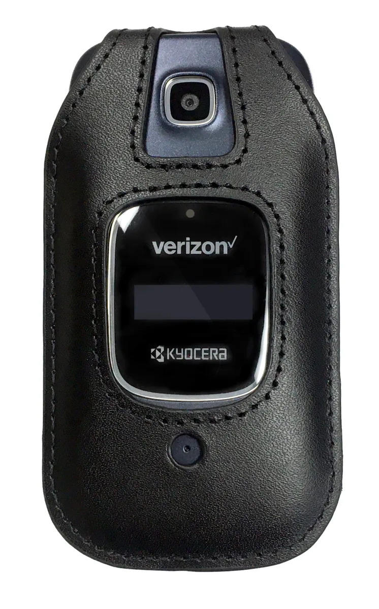 Wireless ProTECH Wireless ProTECH Kyocera Cadence S2720 Genuine Leather Case Swivel Belt Clip 180° Black — product photo