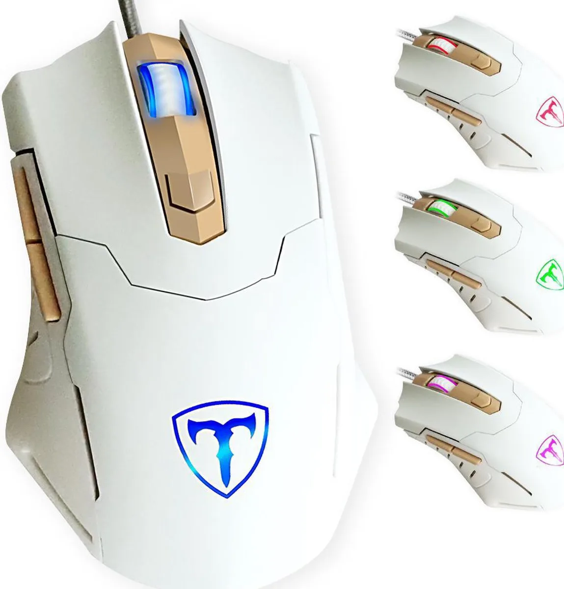 IXJYLCPC IXJYLCPC Gaming Mouse Wired White 2400 DPI 6 Buttons — product photo
