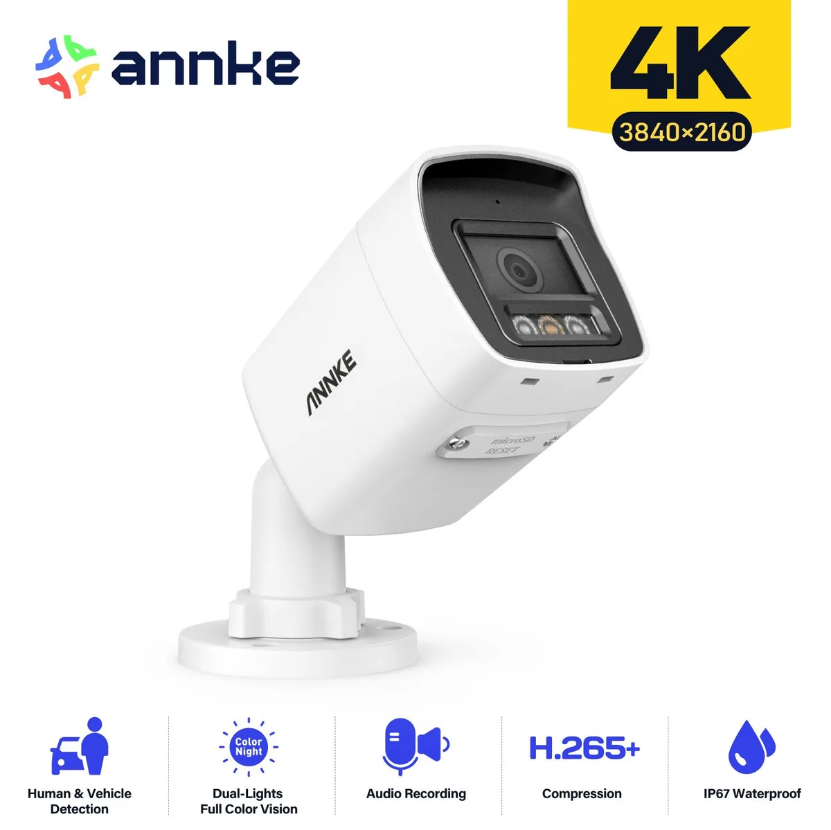 Annke Annke C800 8MP 4K PoE Bullet Network Camera 4mm White — product photo