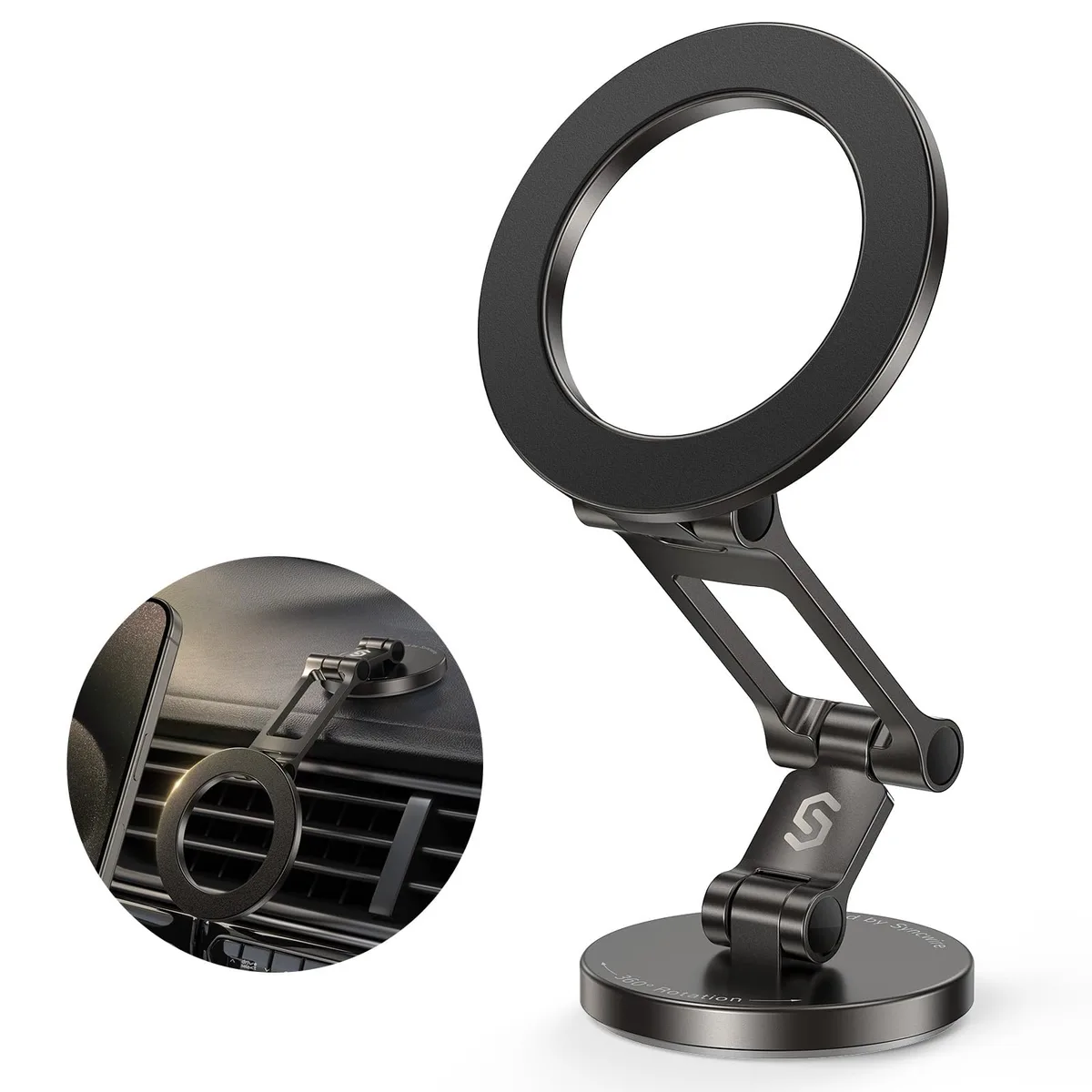  Syncwire SW1064 MagSafe Car Phone Mount Titanium Black — product photo