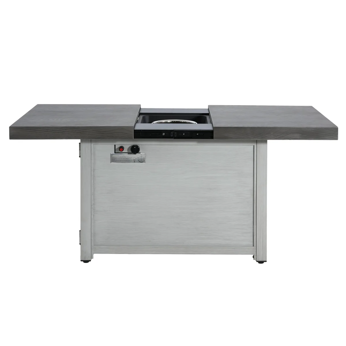 tuphen tuphen Extendable Rectangle Aluminum Alloy Fire Pit Table 50000 BTU Dark Grey — product photo
