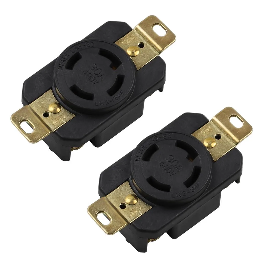 LORDWORLD LORDWORLD NEMA L16-30R 30A 480V 2-Pack LK-2434F — product photo