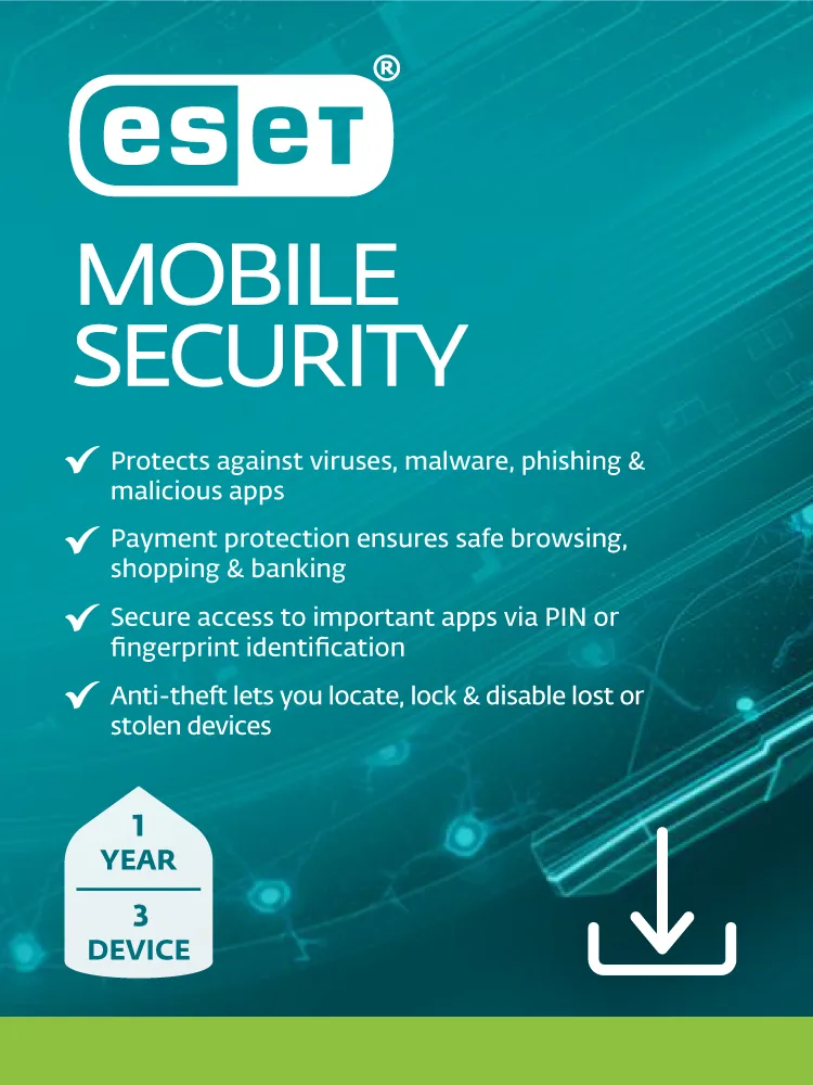 ESET ESET RTL-EMSH-N1-3-1-XLS Mobile Security 3 Devices 1 Year — product photo
