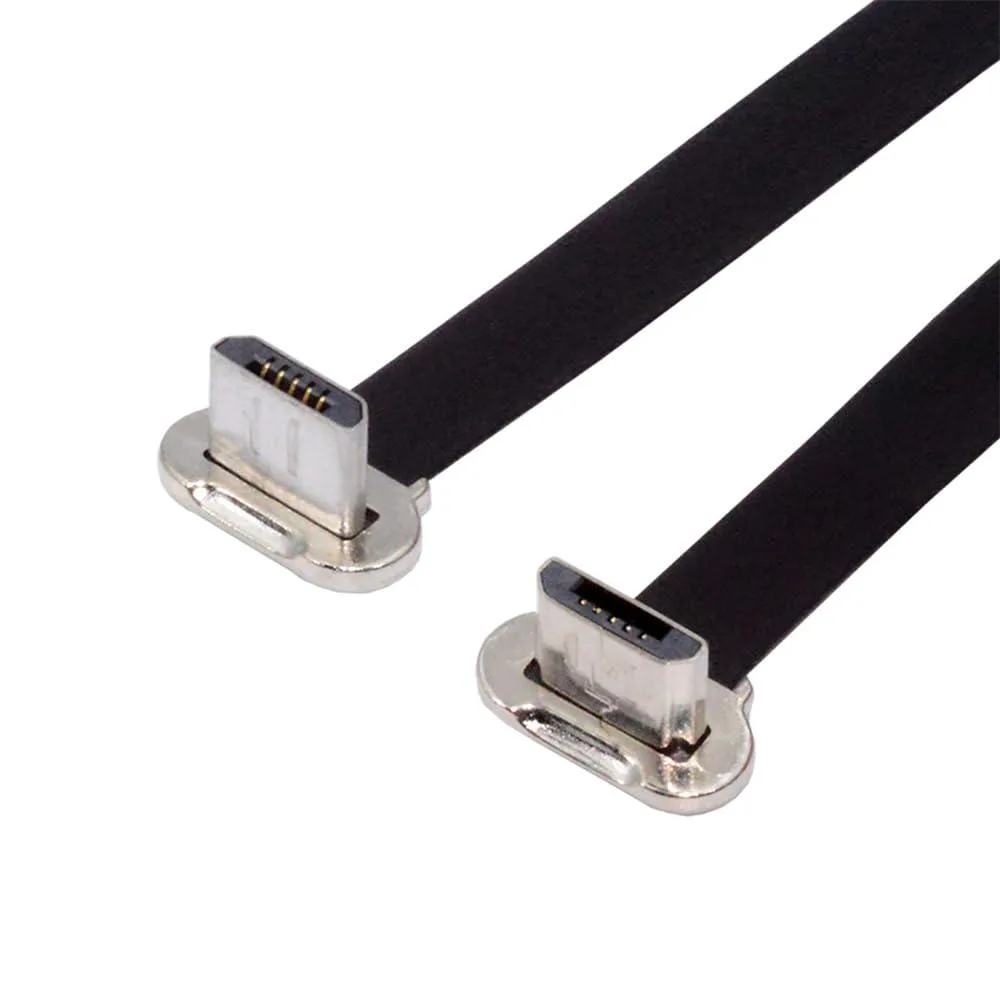 Fervit Fervit Micro USB 2.0 Male to Male Cable 16cm 90° Up Angle — product photo
