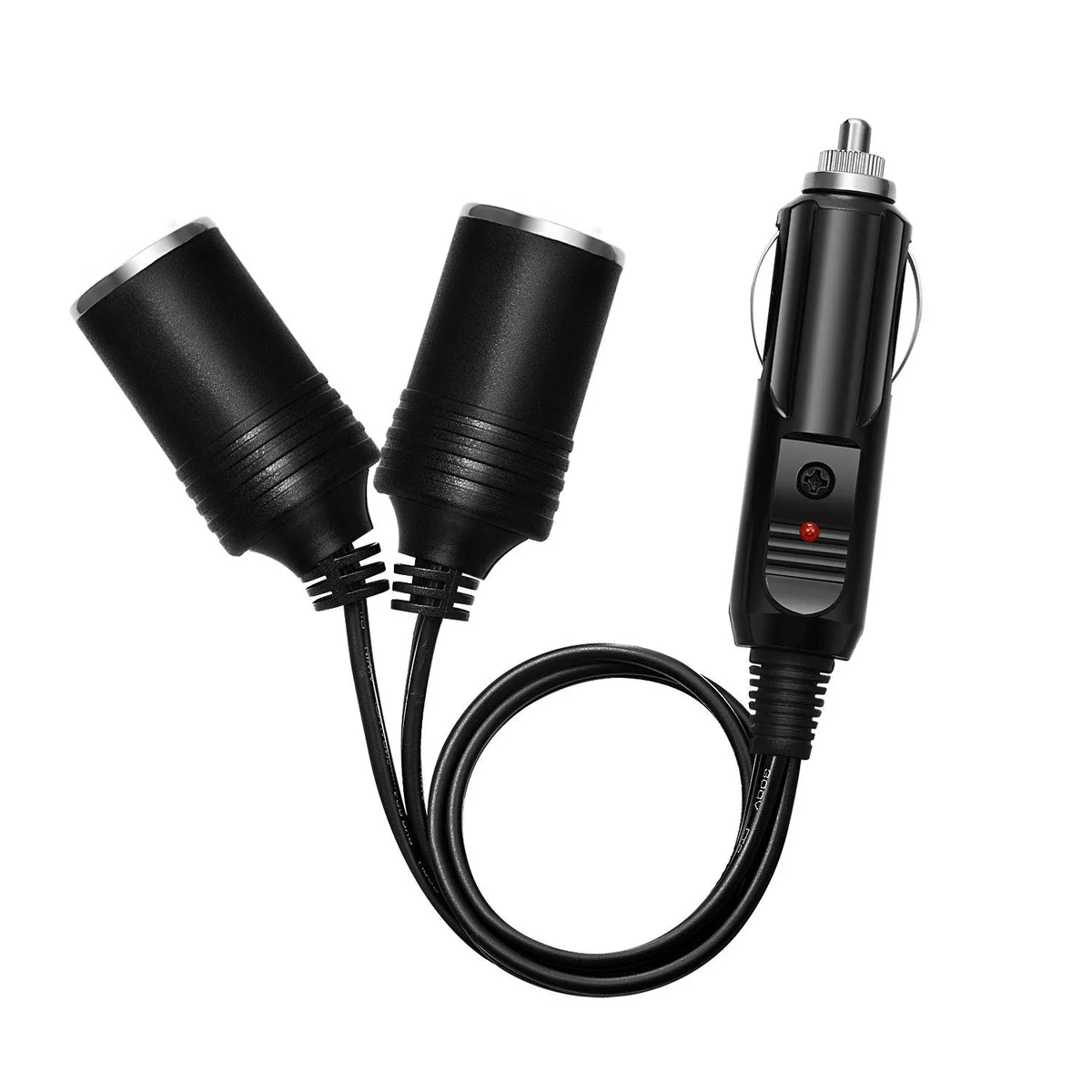  Cable Matters CAR-CL-1G2M-18CM 12V/24V 1-to-2 Cigarette Lighter Splitter 7in 15A Fuse — product photo