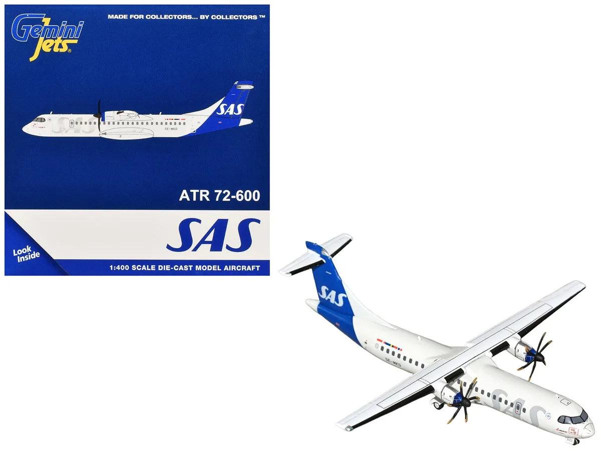 GeminiJets GeminiJets ATR 72-600 Scandinavian Airlines SE-MKD 1/400 Diecast Hobby Collectible — product photo