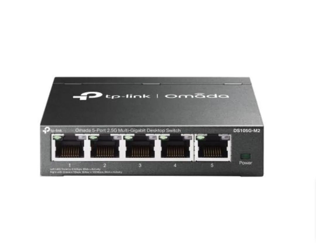 TP-Link DS105G-M2 5-port 2.5G desktop switch, steel case