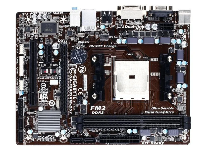 GIGABYTE GIGABYTE GA-F2A85XM-DS2 DDR3 ATX motherboard — product photo