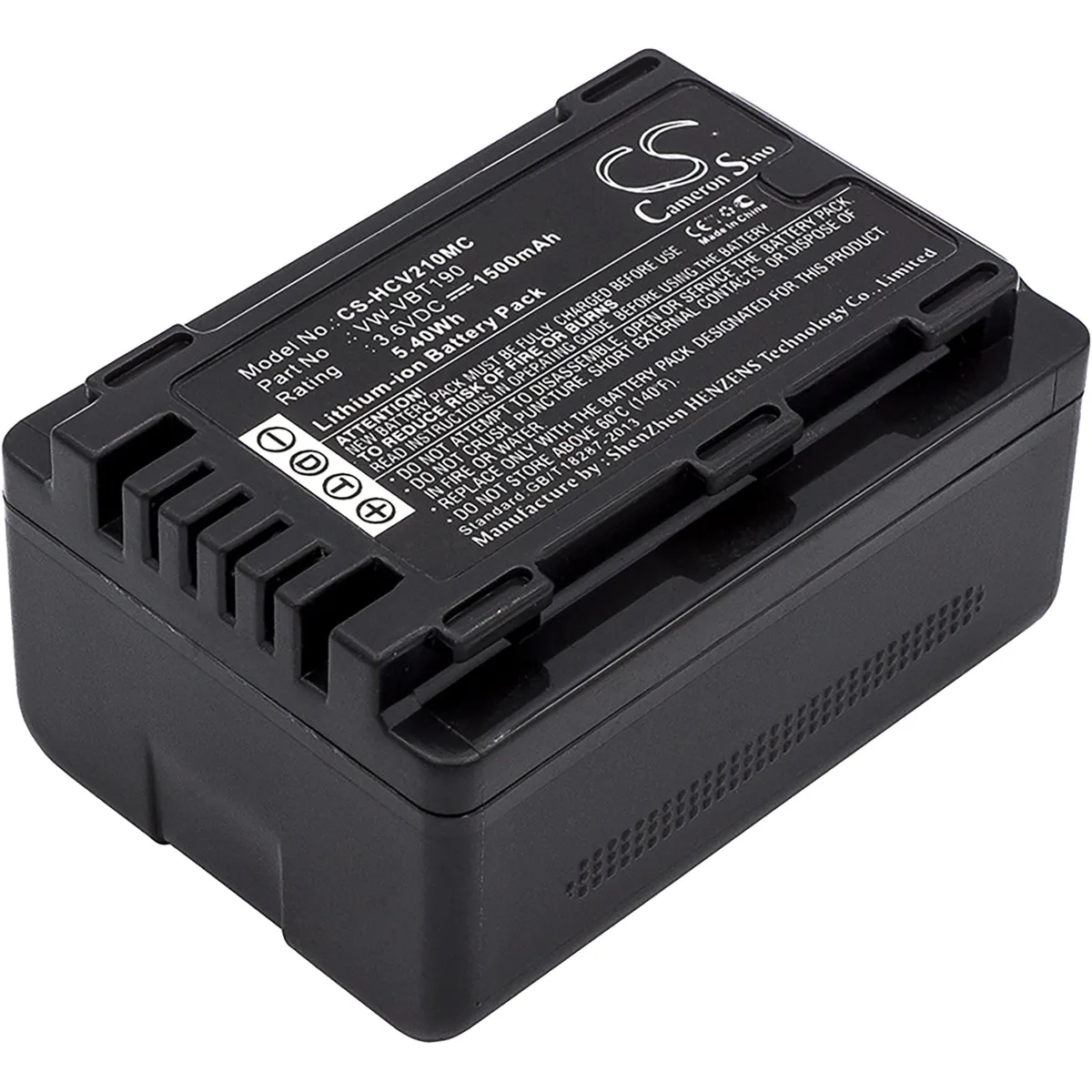 Cameron &amp; Co Cameron &amp; Co camera battery 1.5 Ah 1500mAh 3.6V 5.40Wh black — product photo