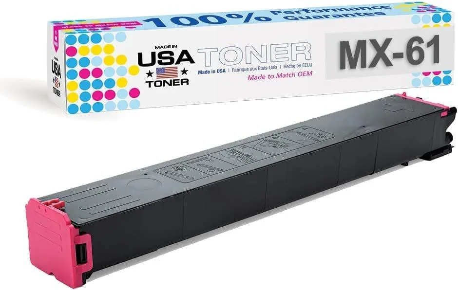 MADE IN USA TONER MADE IN USA TONER MX-61NTMA Magenta Toner Cartridge 24000 Pages — product photo
