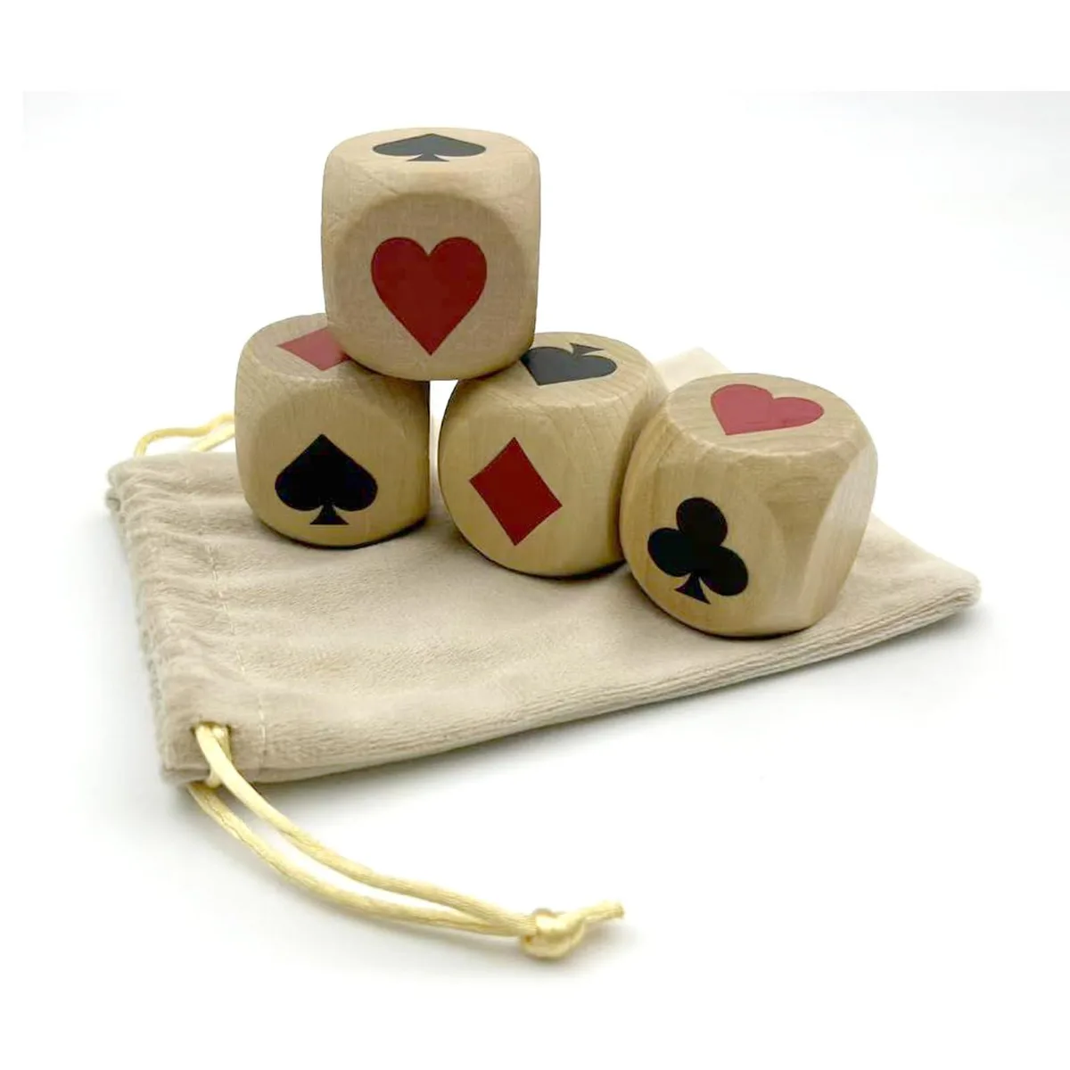  Worry Free Gadgets Trump Marker Dice 1.57" 4cm Black 4 Pieces Game — product photo