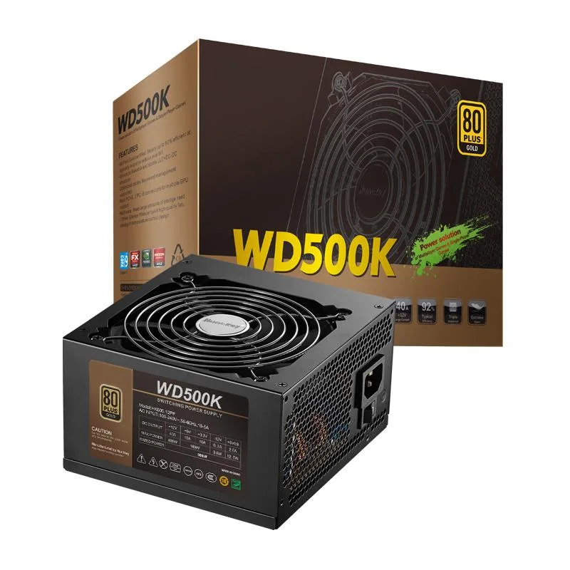 Corn Electronics Corn Electronics WD500K 500 W power supply 80 Plus Gold 120 mm hydraulic fan Black — product photo