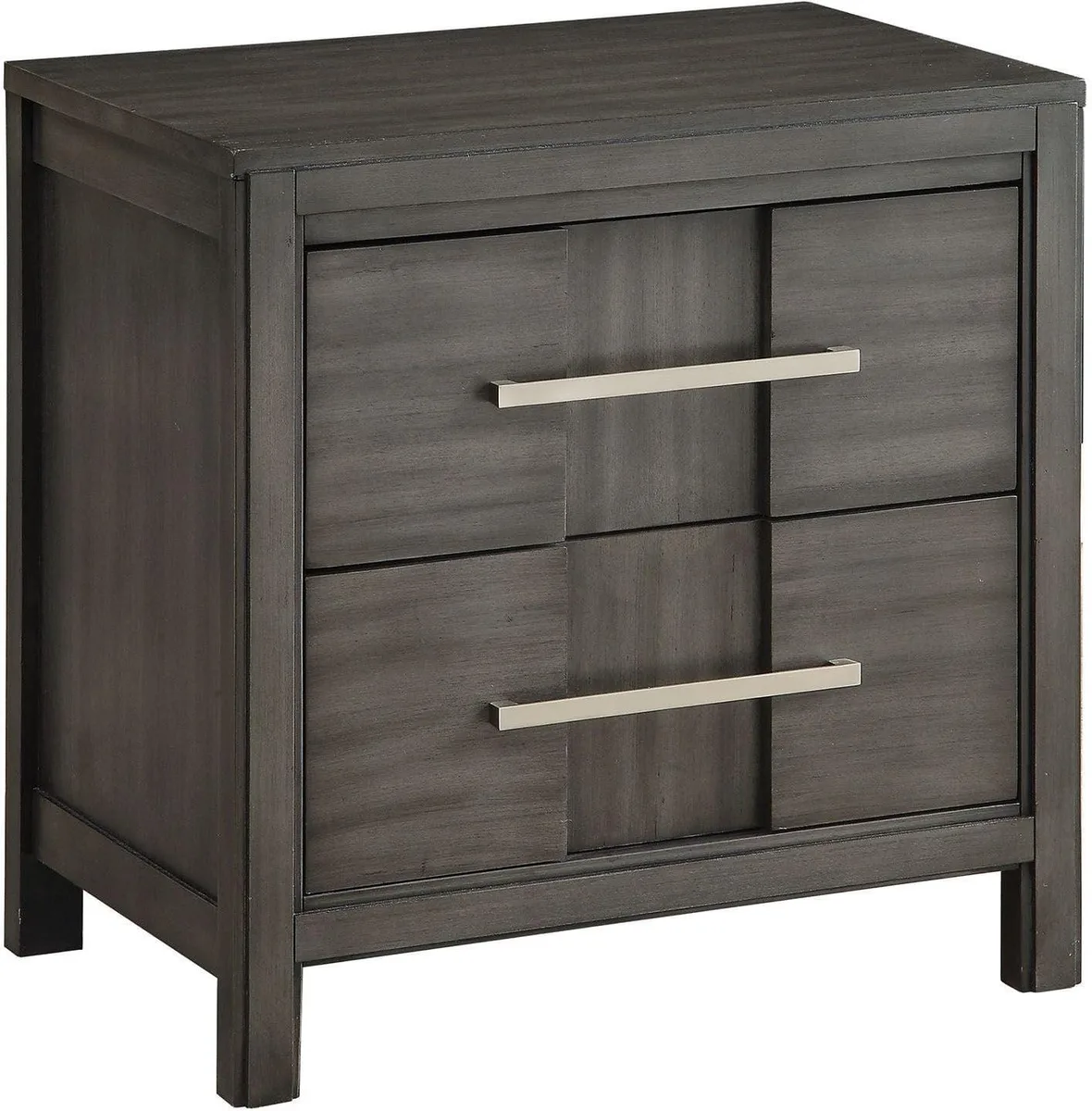 tuphen tuphen 1pc Nightstand Transitional Style Gray Bedside Table Bedroom Furniture — product photo