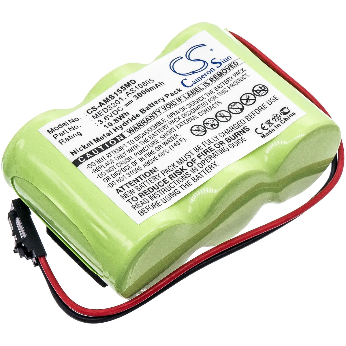 Cameron &amp; Co Cameron &amp; Co DS-CS-AMS155MD Ni-MH 3.6V 3000mAh Green video accessory — product photo
