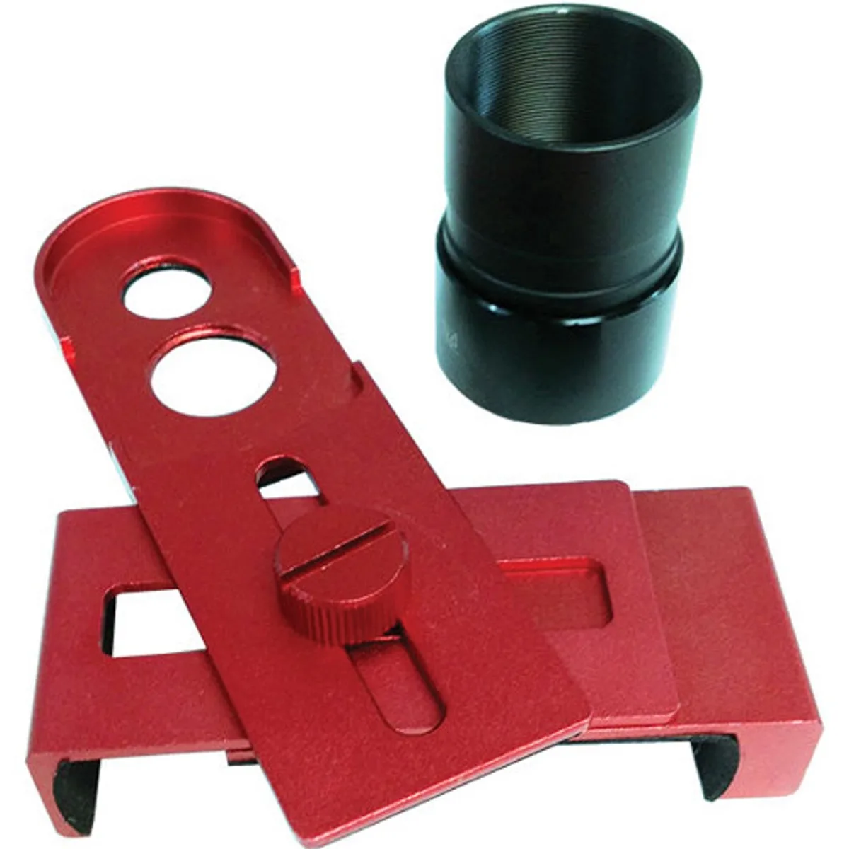 iOptron iOptron Smartphone Eyepiece Adaptor Red 1.25in 10mm Plossl 58-96mm phones — product photo