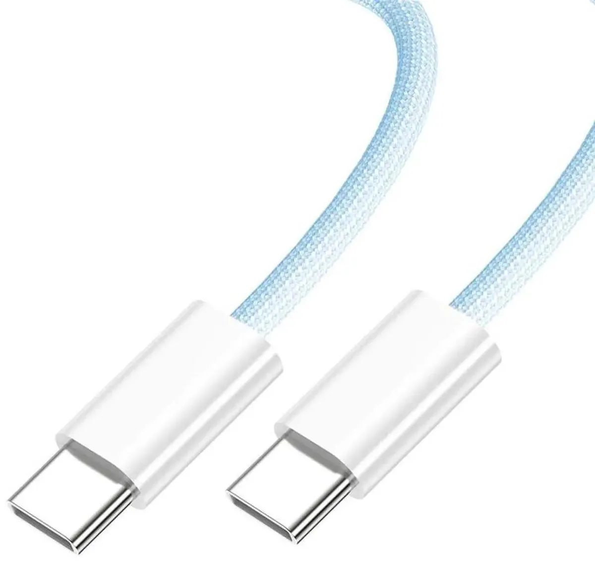 SMUGDESK SMUGDESK Blue Nylon Braided USB-C Male to Male Cable 2.0m 480Mbps PD 27W/65W — product photo
