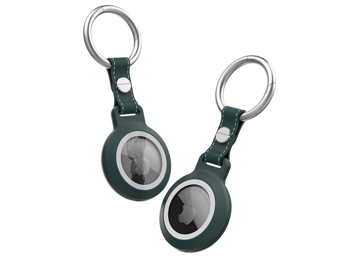 BONAEVER BONAEVER IP68 Waterproof AirTag Keychain Holder Case Green — product photo