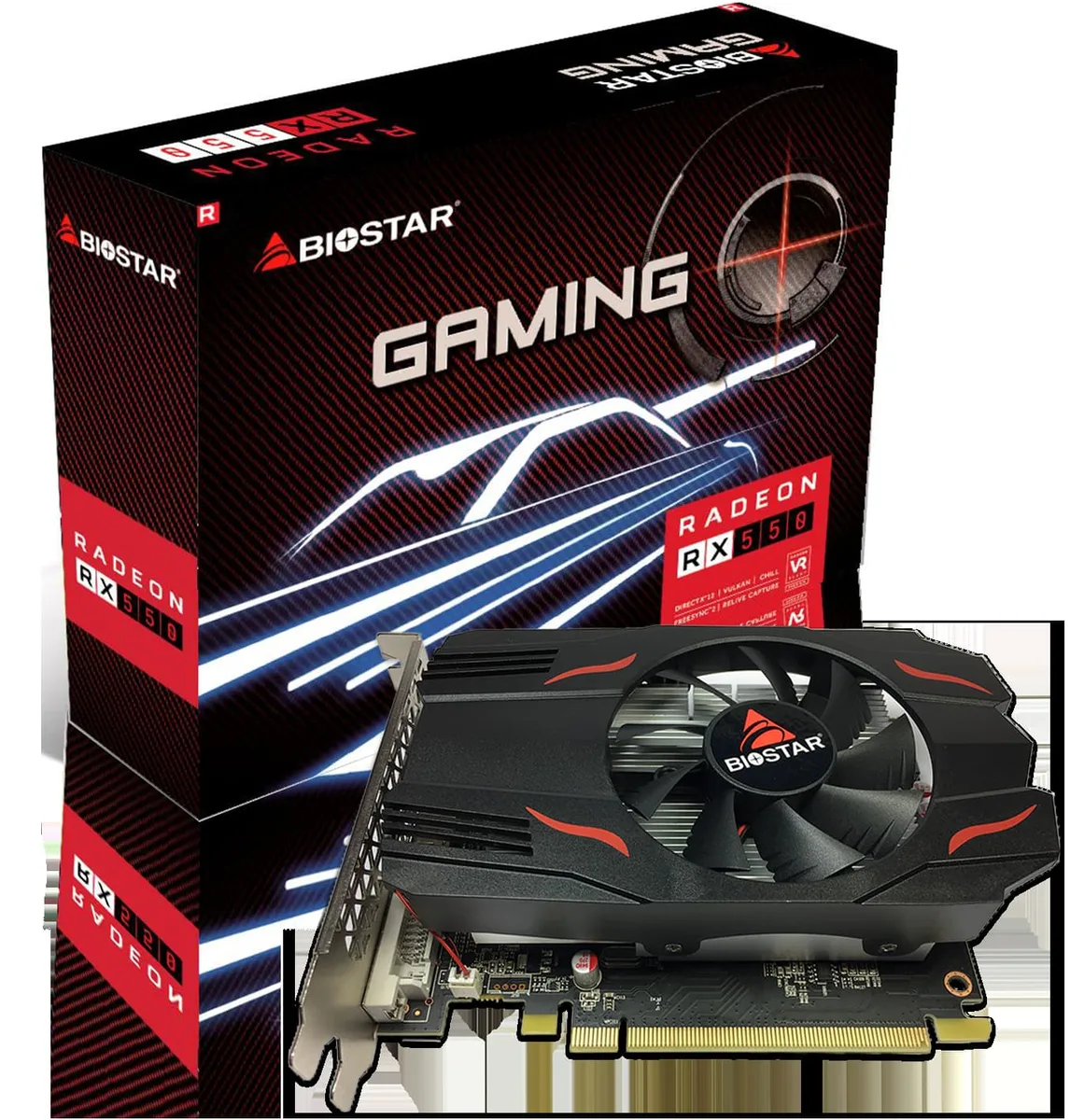 Biostar Biostar Radeon RX 550 4GB GDDR5 graphics card — product photo