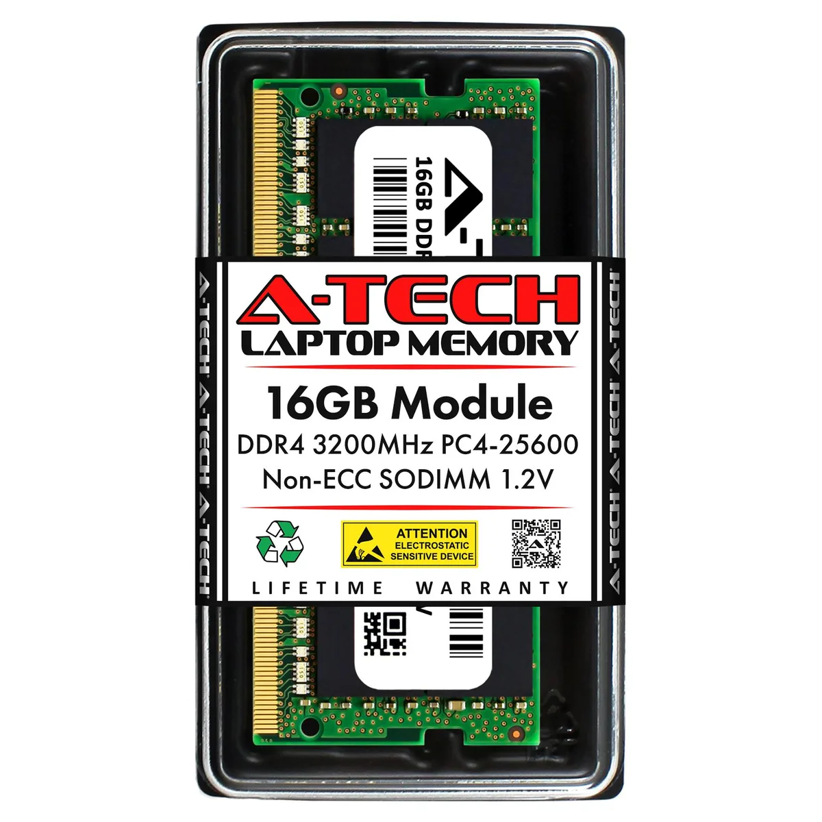 A-Tech A-Tech 16GB DDR4 3200MHz SODIMM CL22 1.2V 260-Pin Laptop RAM — product photo