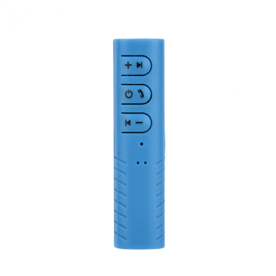 Small blue Bluetooth 4.1 receiver with clip and 3.5mm jack
