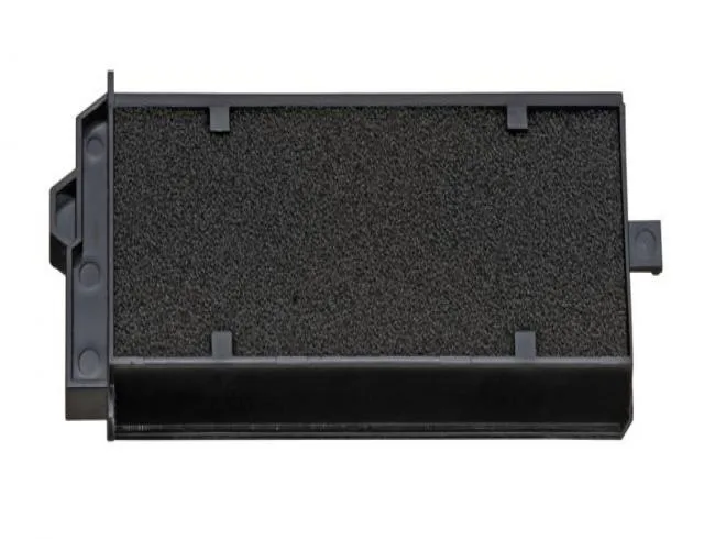 White rectangular projector air filter with fine mesh surface