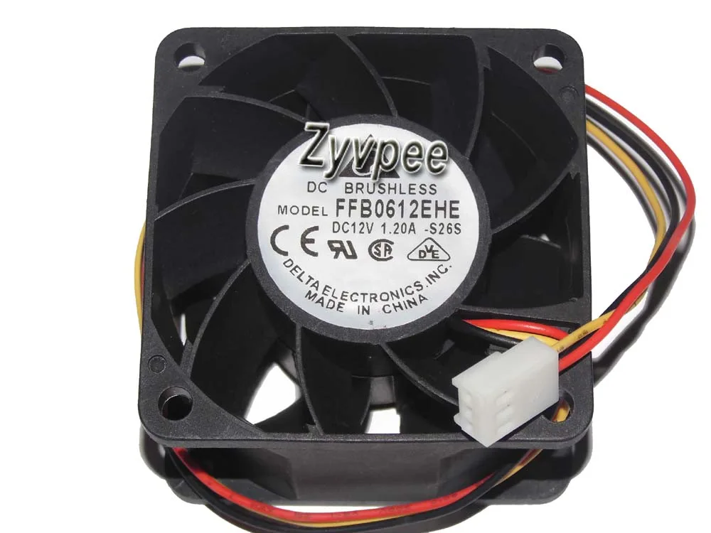 Zyvpee Zyvpee FFB0612EHE 60×38mm 12V 1.2A 3-pin case fan — product photo