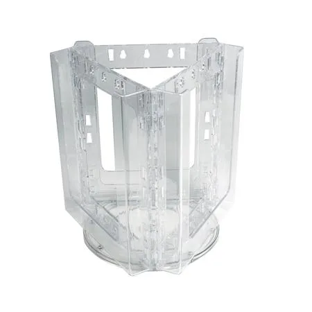 Azar Displays Azar Displays 252320 three-pocket revolving brochure holder clear — product photo