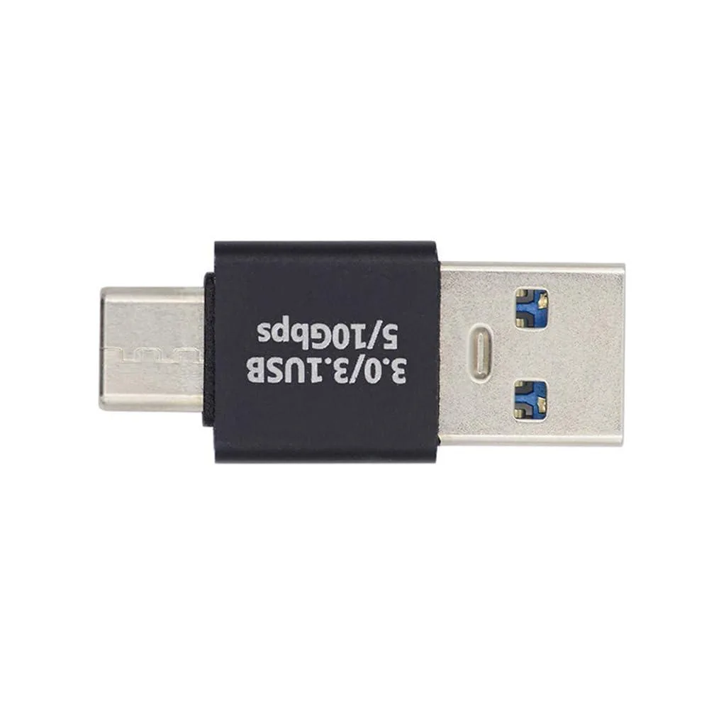 LORDWORLD LORDWORLD Right-Angle 90° USB 3.0 A Male to USB 3.1 C Male 10Gbps Adapter — product photo
