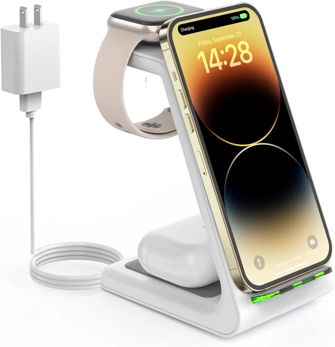 Luisport Luisport 3-in-1 Wireless Charger Stand Dock for iPhone 17-11 Watch AirPods — product photo