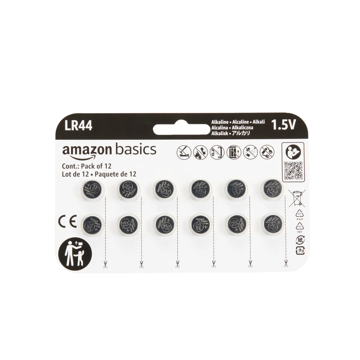 No Sew No Sew LR44 Alkaline Button Cell Batteries 12-Pack 1.5V — product photo