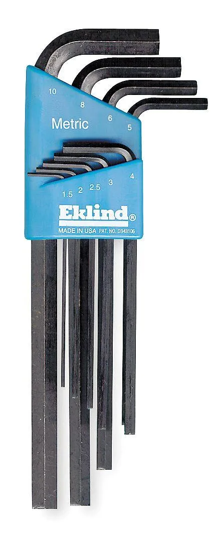 Eklind Eklind 11609 9 Piece Metric L-Shape Hex Key Set — product photo