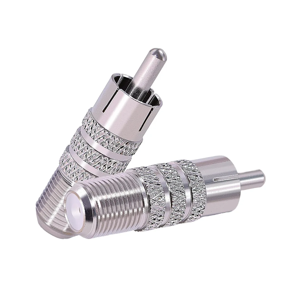 Boxwave Boxwave F Female to RCA Male Coaxial Audio Adapter 2pcs 50 ohm — product photo