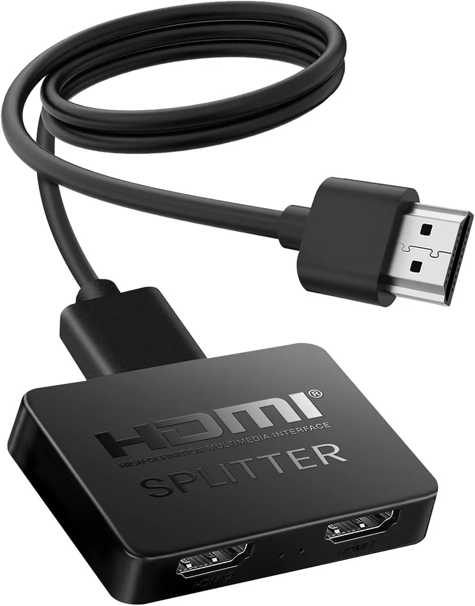 Adiven Adiven AD-HDM2IN1 1x2 HDMI Splitter 4K Audio 3.3ft Cable — product photo