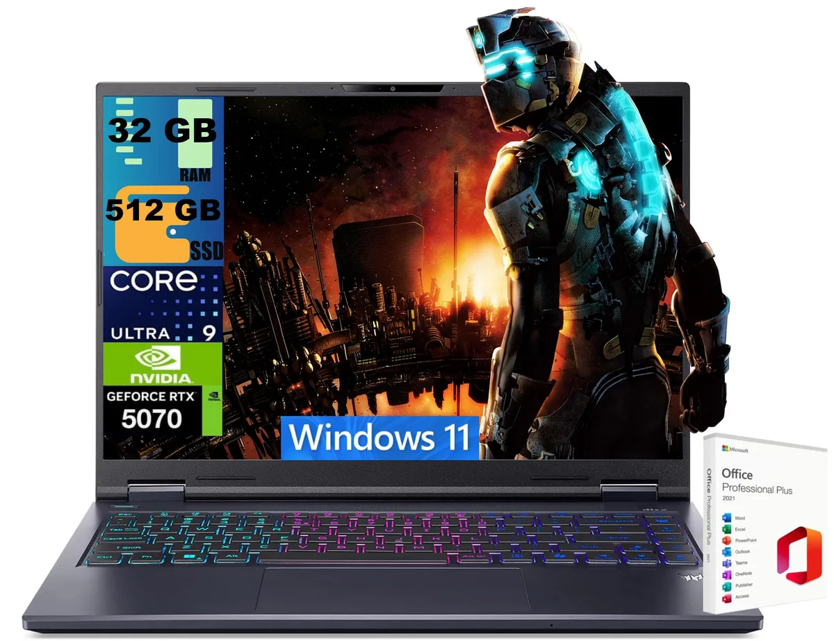 Acer America Acer Predator Helios Neo 14 AI gaming laptop 14.5" WQXGA 165Hz Intel Core Ultra 9 285H RTX — product photo