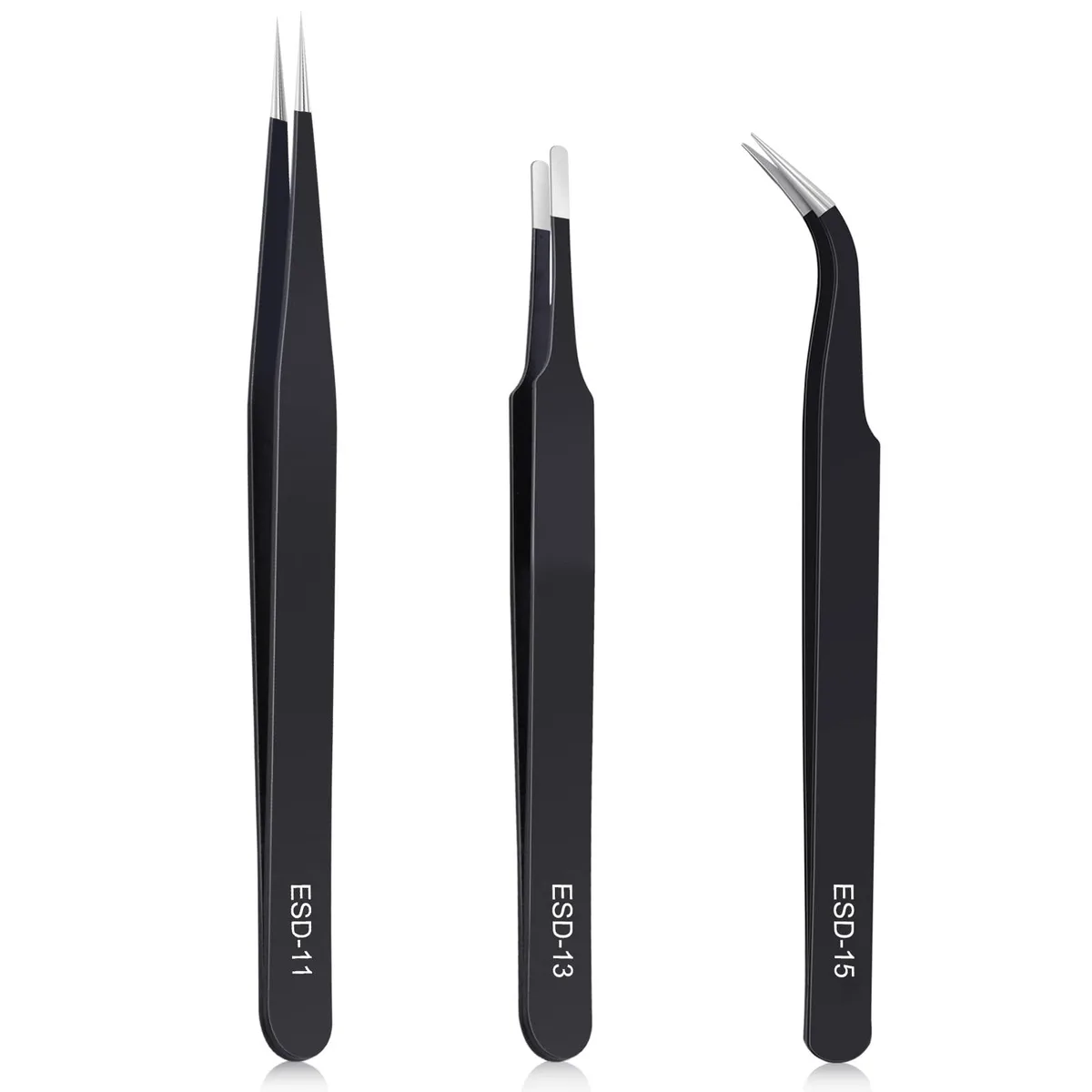 Vszerda Vszerda 3PCS Precision Tweezers Set, Upgraded Anti-Static Stainless Steel — product photo