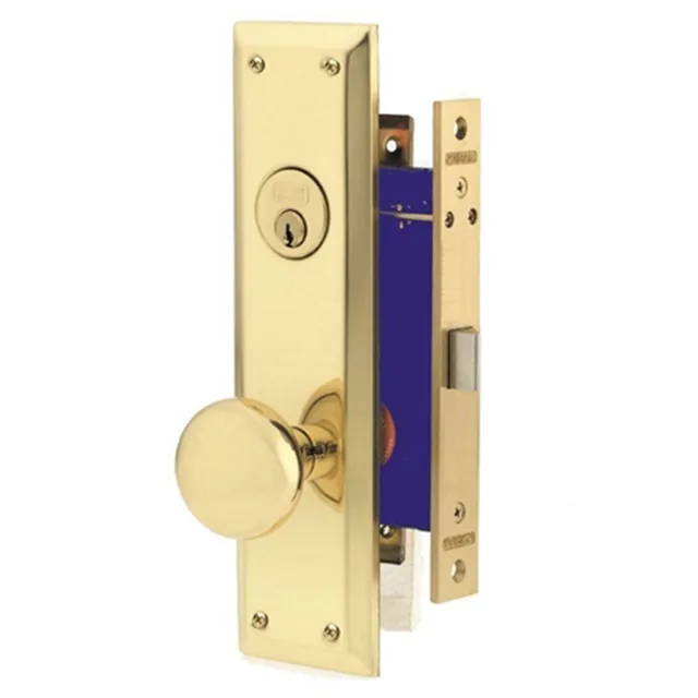 Marks USA Marks USA 91DW/3 Polished Brass Left Hand Mortise Door Lock — product photo