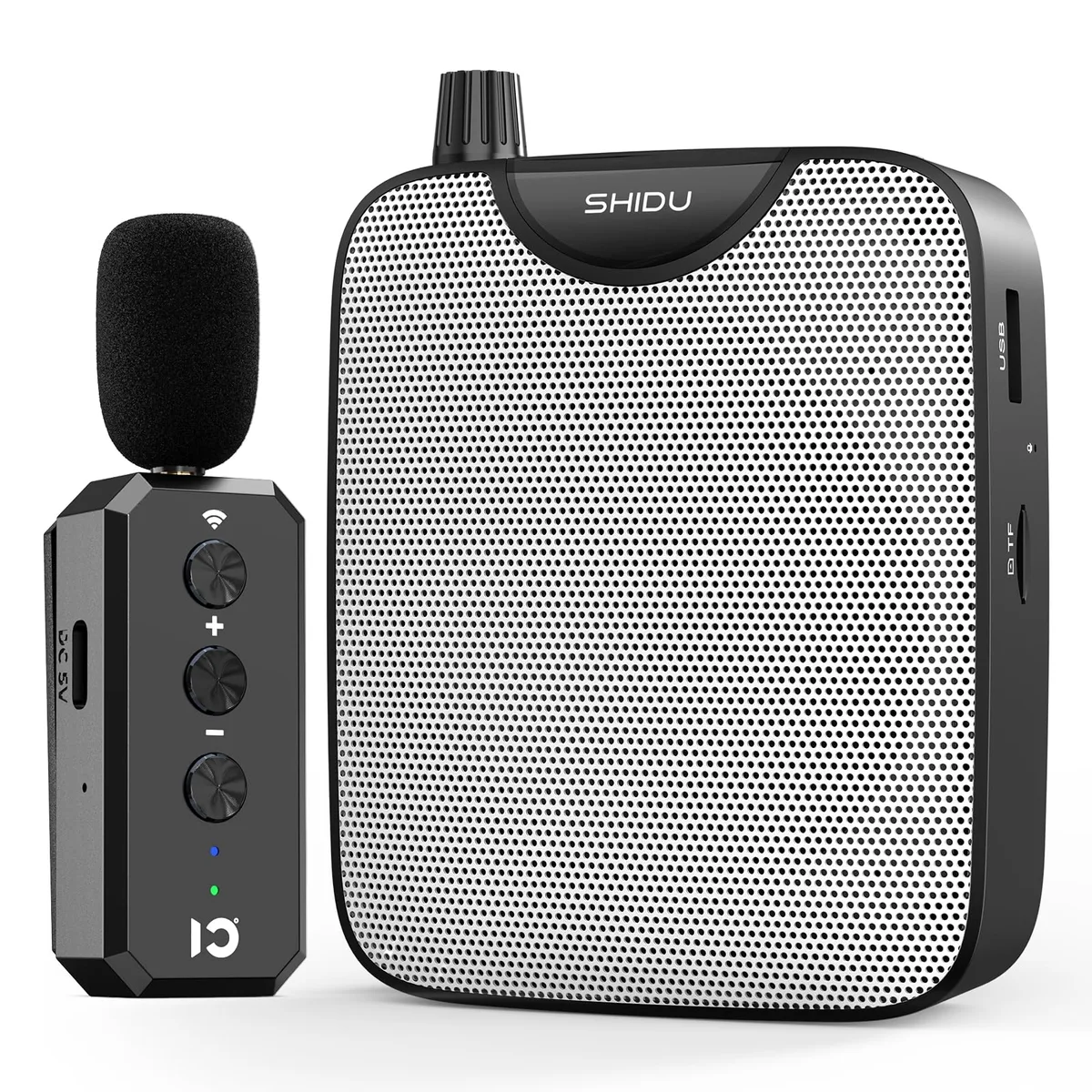 SHIDU M500-U66-Black 35W Live Sound Amplifier with 2.4G Lavalier Mic — product photo