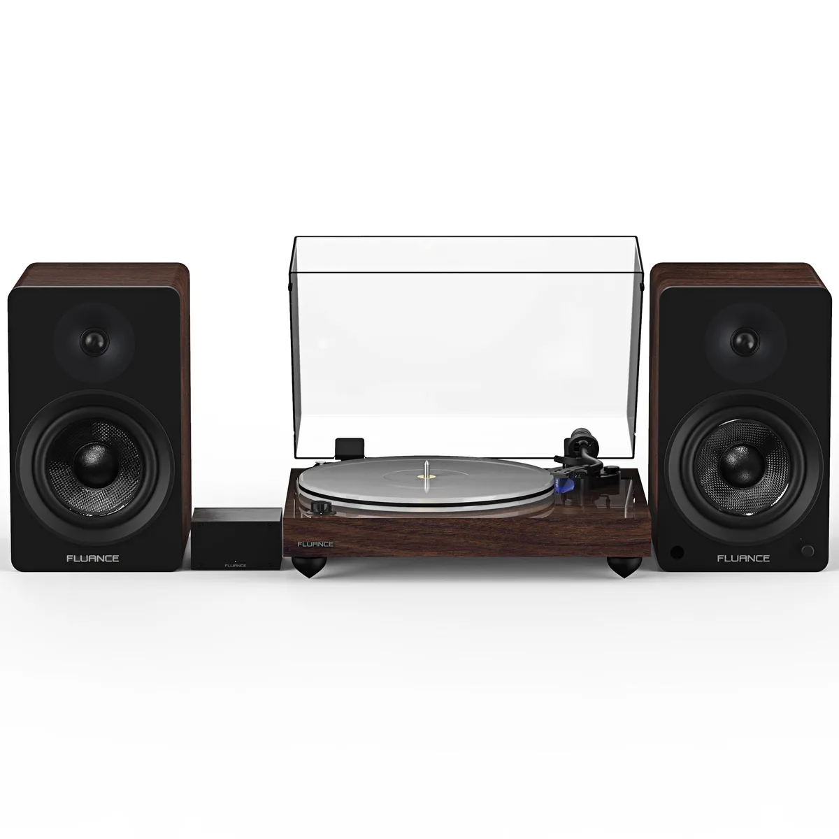 Fluance Fluance RT85WPA61B Turntable with PA10 Preamp, Ai61 6.5" Speakers, Ortofon 2M Blue, 120W (Natural Walnut) — product photo