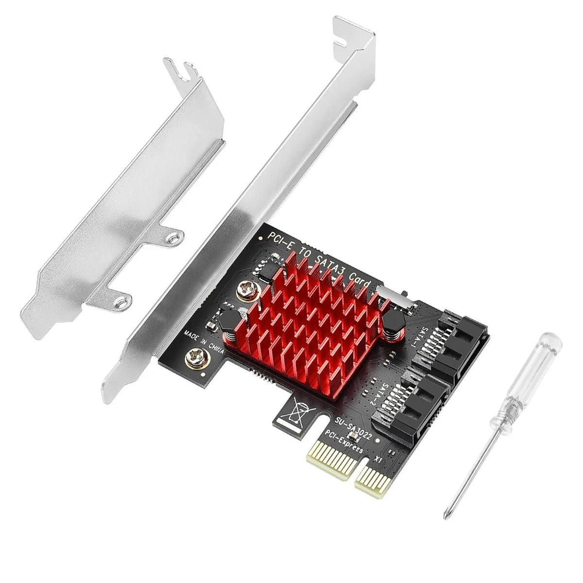 WRIARICH WRIARICH PCIe SATA 3.0 2-Port Controller Card with Low Profile Bracket — product photo