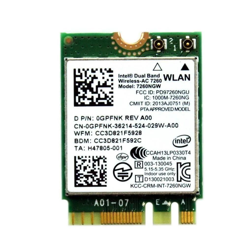 HighZer0 Electronics HighZer0 Electronics AC7260 Wireless-AC 7260 Legacy Wi-Fi Adapter Bluetooth 4.2 Green &amp; White — product photo