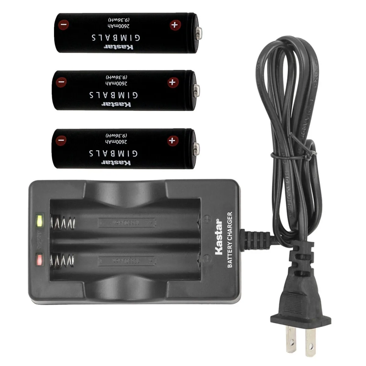 Kastar Kastar GMB1865 3-Pack Battery &amp; AC Wall Charger — product photo