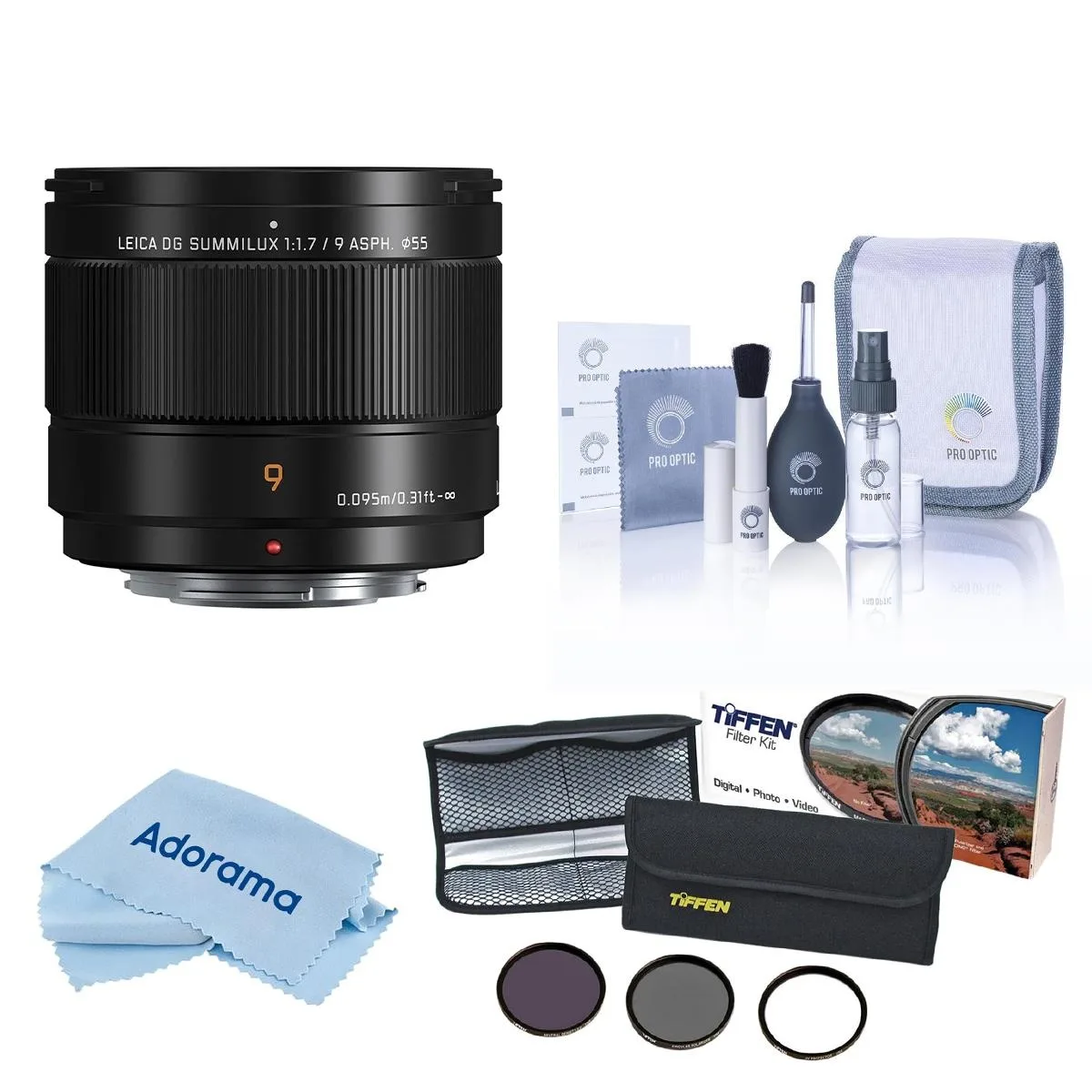 Panasonic Panasonic Leica DG Summilux 9mm f/1.7 Lens + 55mm Filter Kit — product photo