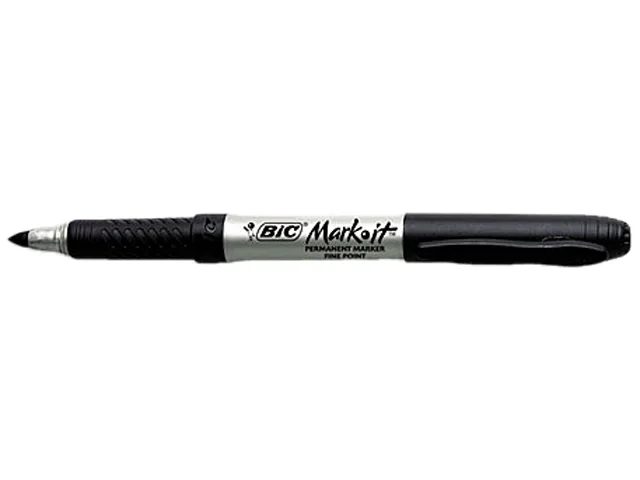 BIC BIC GPM11BK Mark-It Permanent Marker Fine Point Black Dozen — product photo