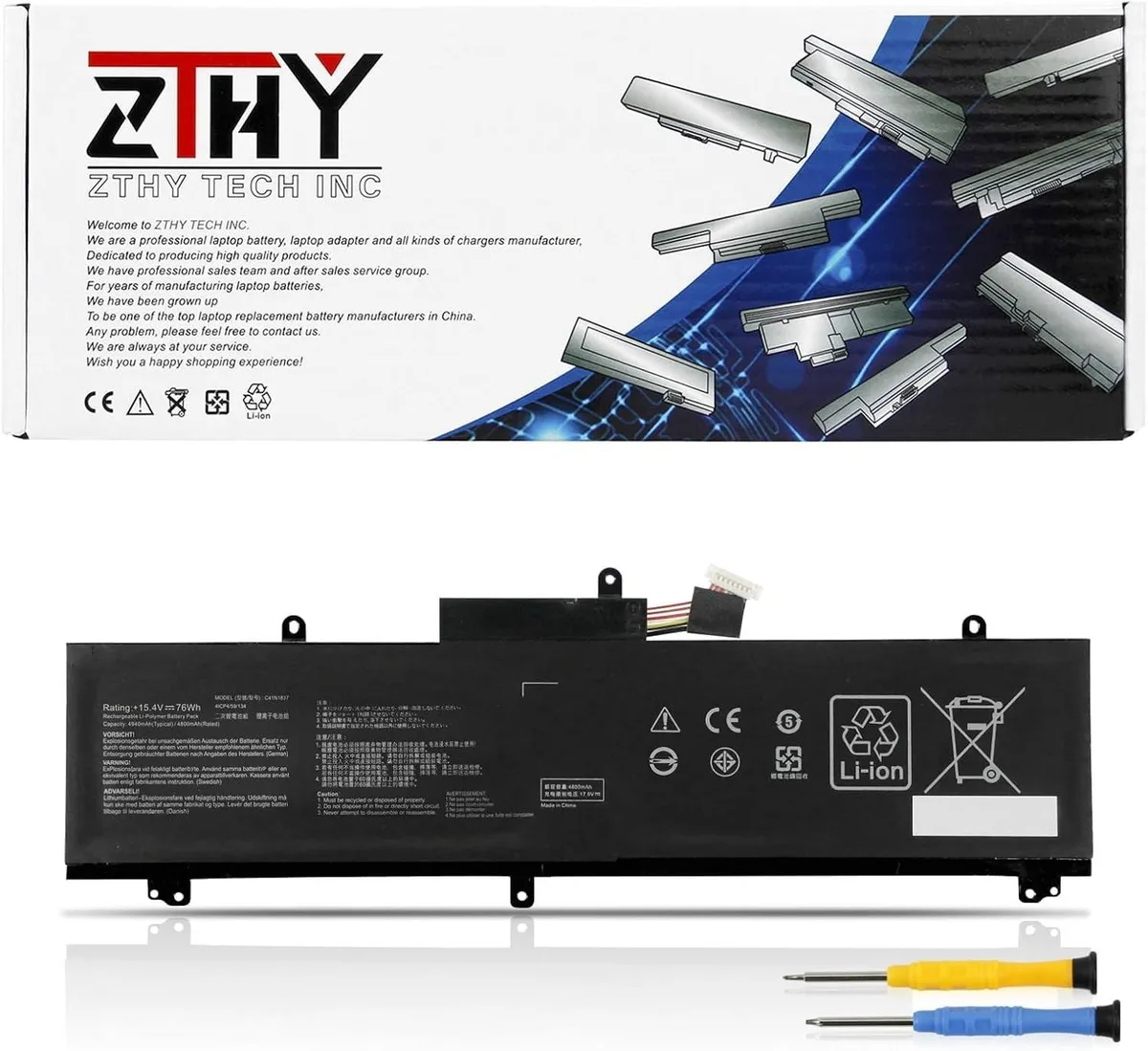 BoYata BoYata C41N1837 76Wh 15.4V Li-Polymer 2 in 1 accessory — product photo