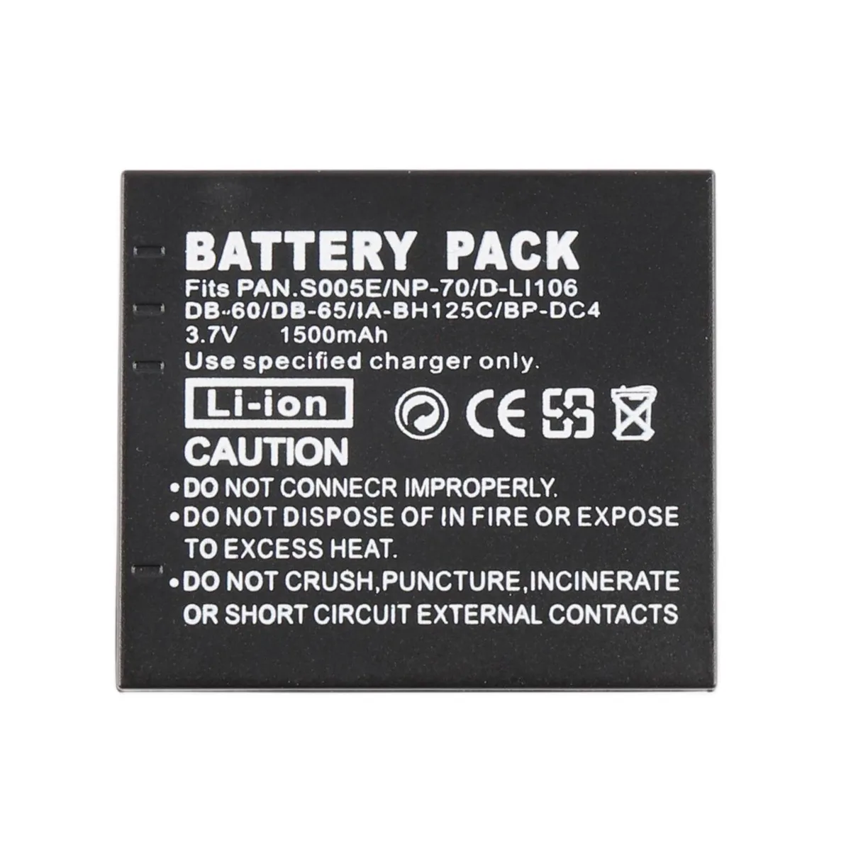 KingSener KingSener S005E 1500mAh 3.7V camera battery — product photo