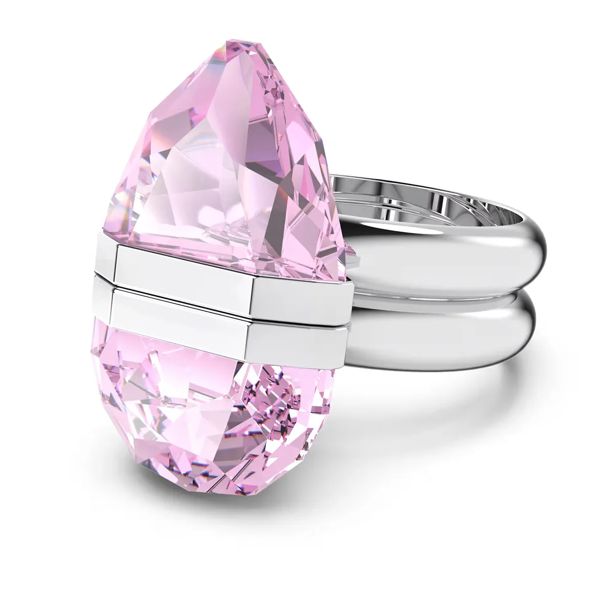 Swarovski Swarovski Lucent ring Pear cut Pink Rhodium plated Size 50 — product photo