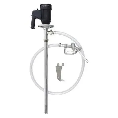 Dayton electric drum pump with aluminium suction tube and discharge hose