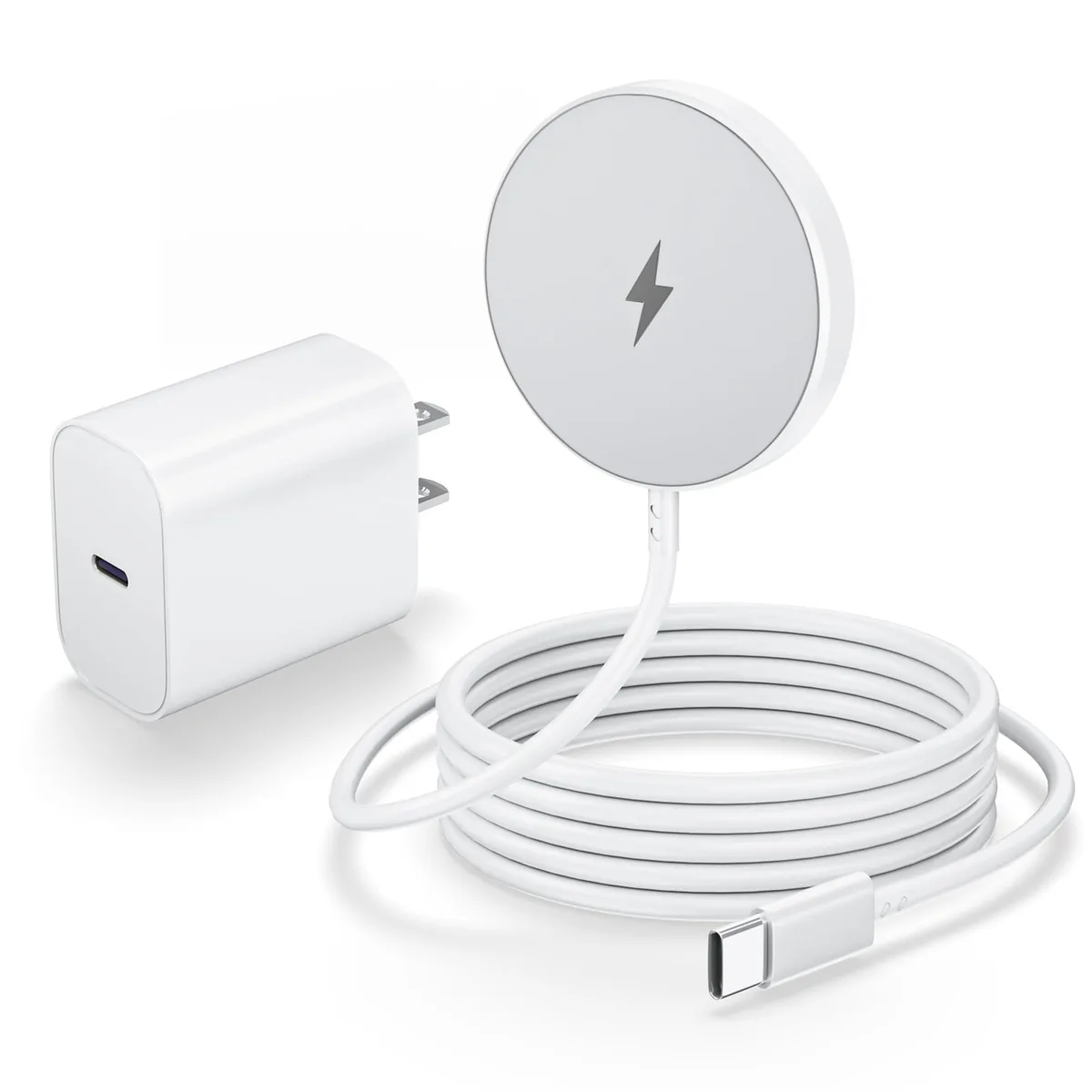  FWSTIS JXYCDQ01A 15W Magnetic Wireless Charger USB-C 3.3FT White — product photo