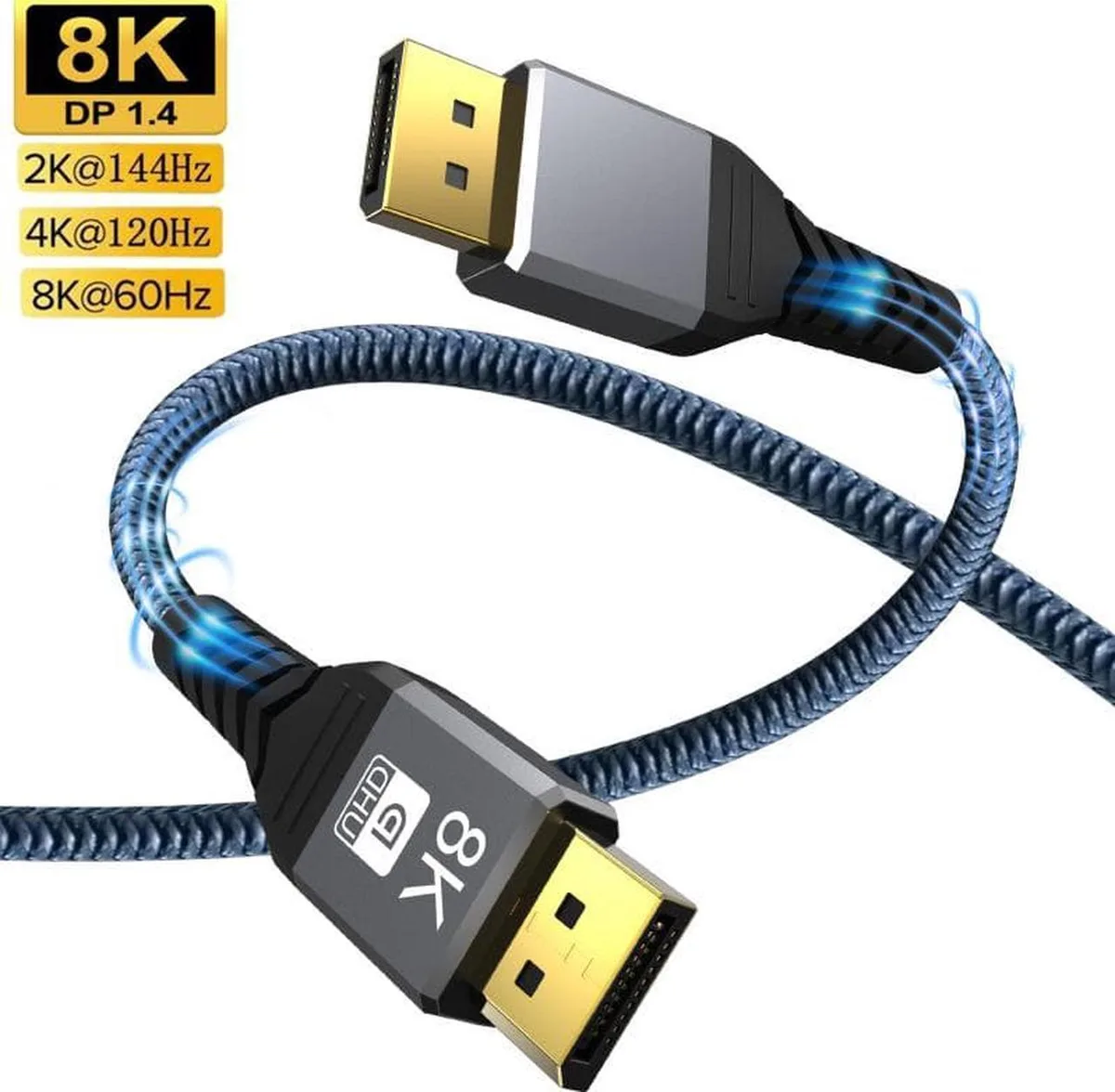 SMUGDESK SMUGDESK DisplayPort 1.4 Cotton-Braided Cable 10FT 8K@60Hz 4K@144Hz — product photo